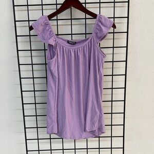 HEIMISH USA Lilac Ruffle Sleeve Tank Top